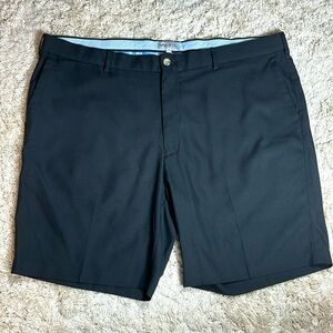 Peter Millar Mens Crown Stone Wicking Golf Chino, Black, Flat Front Size 42